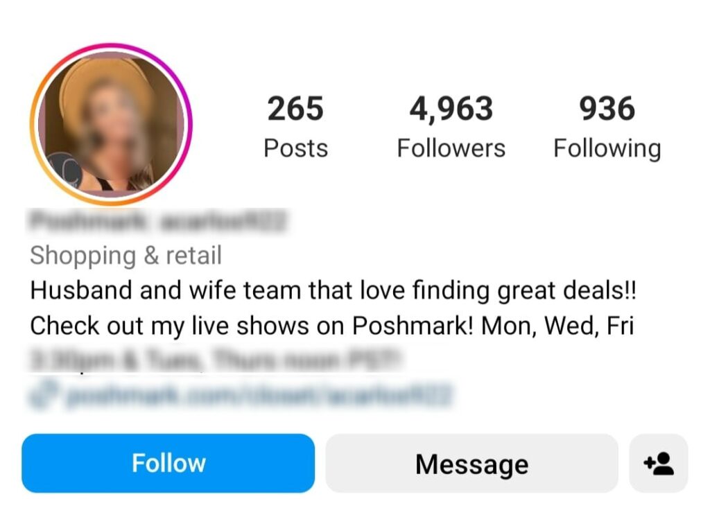 Promote Poshmark on Insta